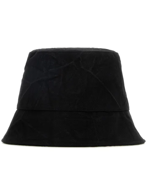 Wooyoungmi crinkled denim bucket hat Black W233AC53