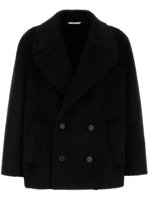 Valentino Garavani double breasted long sleeve jacket Black VCJM39AH4