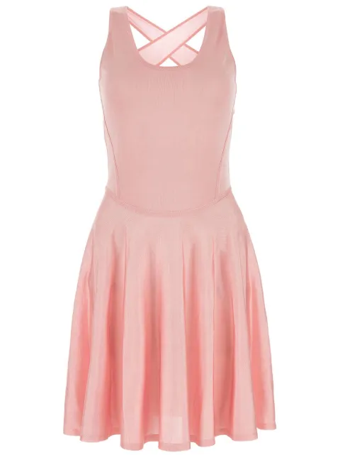Alaïa criss-cross mini dress Pink AA9R24155M858