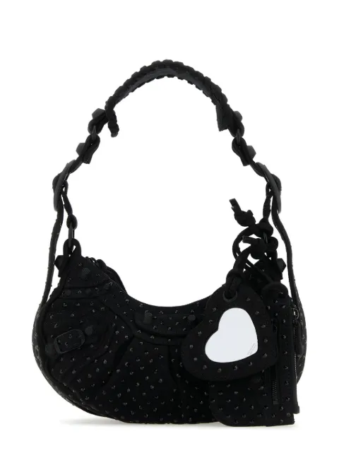 Balenciaga XS Le Cagole embellished shoulder bag Black 6713092AAKM