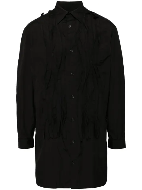 Yohji Yamamoto pintuck-detailed shirt Black HOB68514BLK