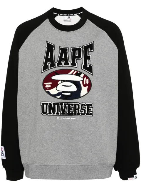 AAPE BY *A BATHING APE® logo patched sweatshirt Grey ASWB366XXN