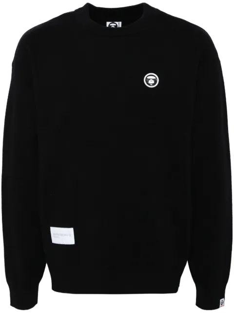 AAPE BY *A BATHING APE® Moonface logo jumper Black AKNB333XXN
