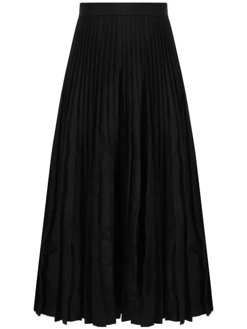 Balenciaga creased wool pleated skirt Black 808777TRT08