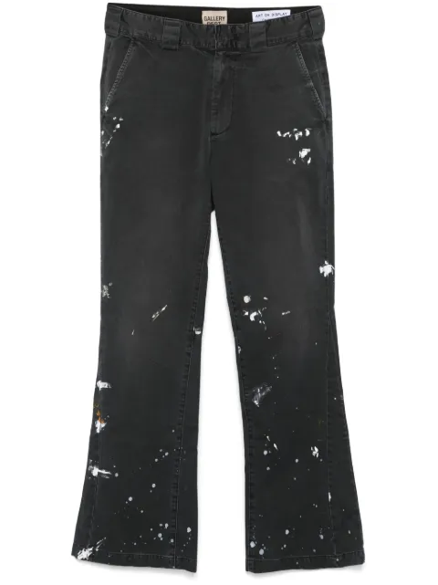 GALLERY DEPT. paint splatter-detail trousers Black CF40014F