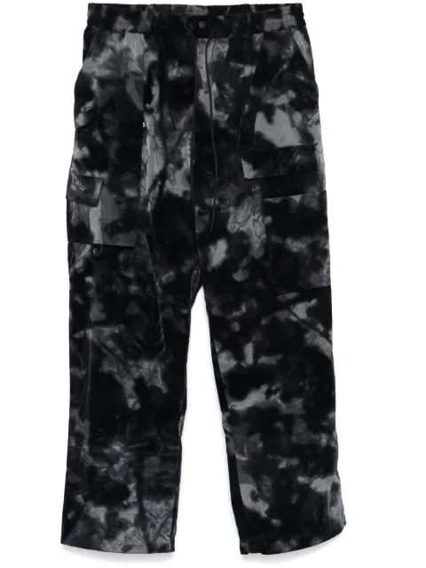 Y-3 abstract-print wide-leg trousers Black JE9285