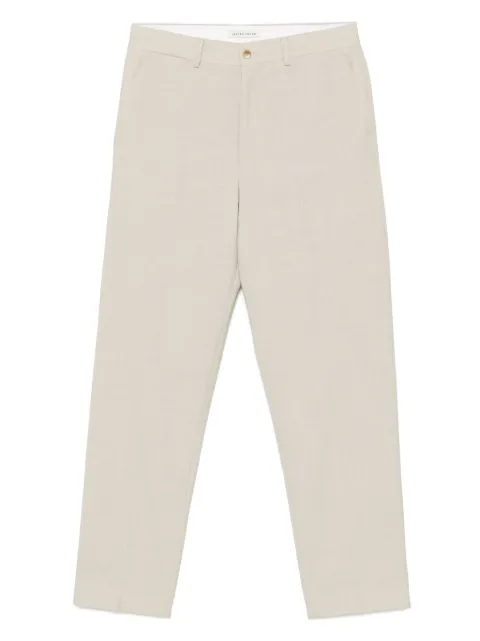 Carter Young slub-texture trousers Neutrals CYSS25025