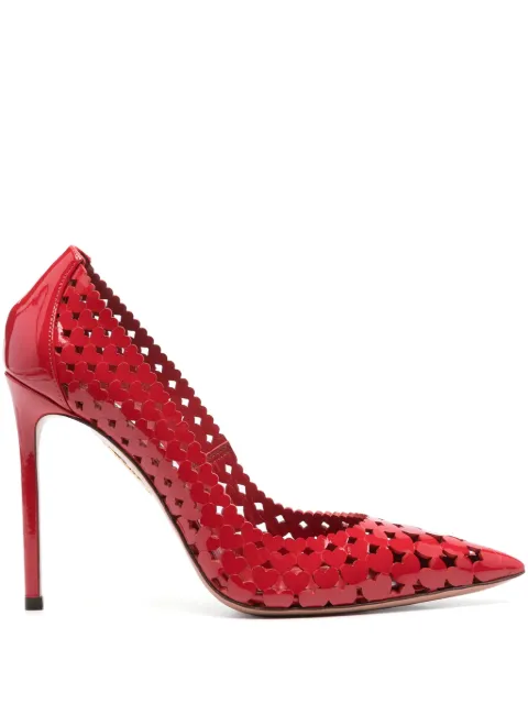 Aquazzura 105mm Amourose pumps Red AMSHIGP0PATF00