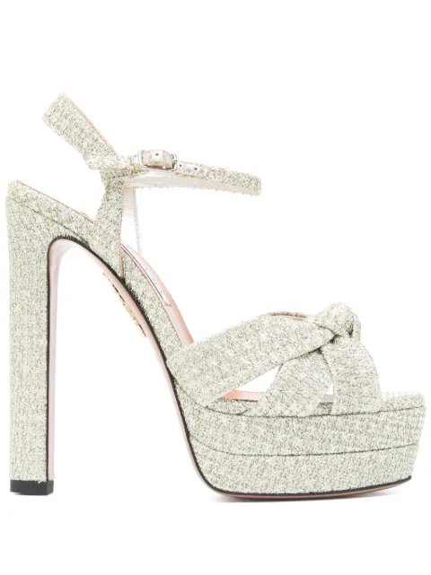 Aquazzura 130mm Nina sandals Silver NINHIGB0HNC