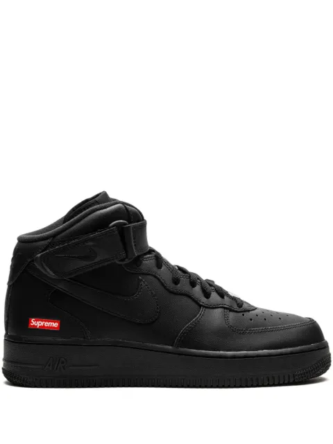 Nike x Supreme Air Force 1 Mid "Mini Box Logo - Black" sneakers Black FZ8784