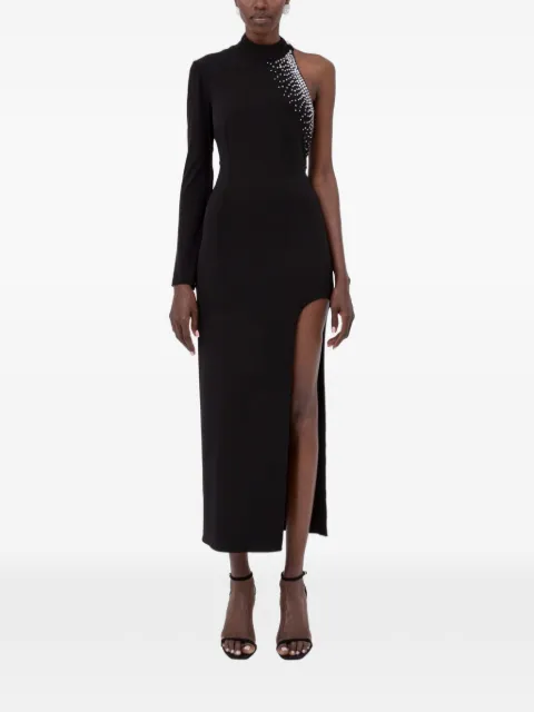 NISSA asymmetric maxi dress Black RS14492