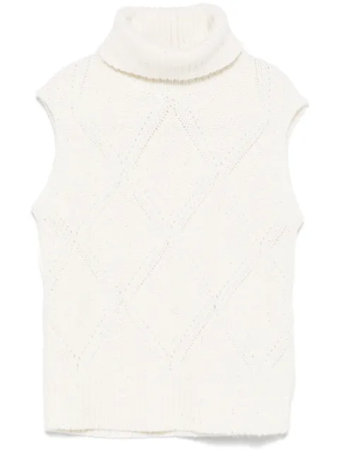 Fabiana Filippi knitted tank top White MAD224F539D2960000