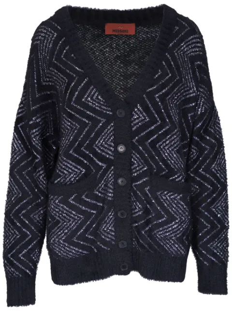 Missoni zigzag-woven buttoned cardigan Black DS24WM1HBK041MS91LU