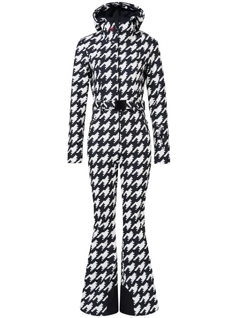 Perfect Moment houndstooth-print ski suit Black W30010871740