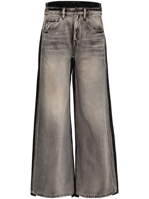 JNBY high-low waist denim jeans Black 5O8E13940