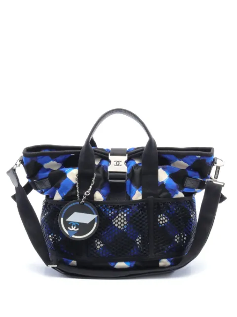 CHANEL Pre-Owned 2016-2017 Airline two-way tote bag Blue 902958