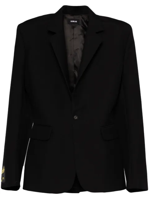 EGONlab. logo patch single-breasted blazer Black AW24BL003A