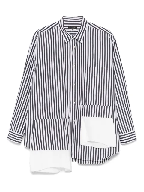 Comme des Garçons Homme Plus asymmetric striped shirt Black POB020