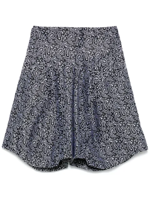 Comme des Garçons Homme Plus paisley jacquard shorts Black POP016