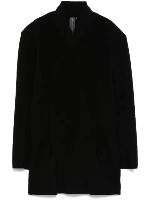 Norma Kamali shoulder-pads zip mini dress Black KK4243PLG99001