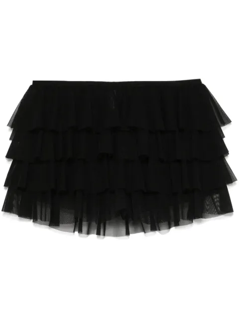Norma Kamali ruffled skorts Black ST4249MS520001