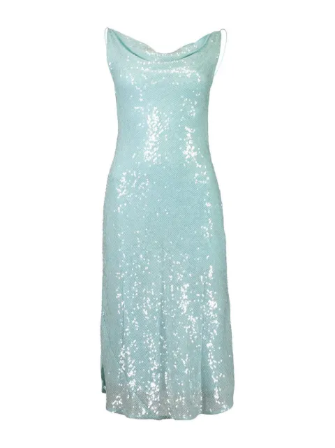 LAPOINTE sequined cowl-neck midi dress Blue R2243156OZB465