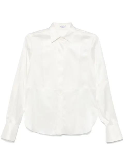 Brunello Cucinelli satin shirt White M0C59NR516C600