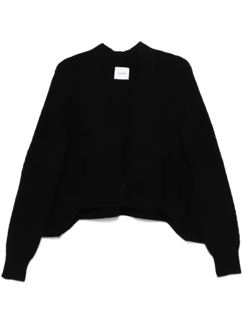Nude asymmetric cardigan Black 1101W24457