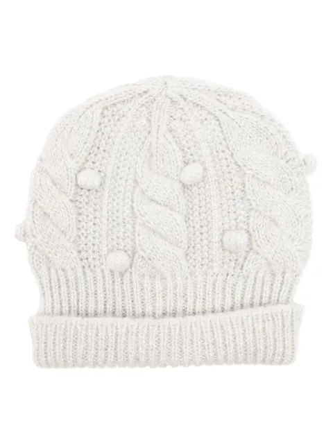Onefifteen glitter cable-knit beanie Grey OF2463
