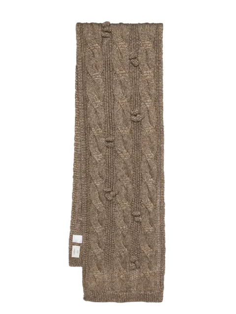 Onefifteen cable-knit scarf Gold OF2462