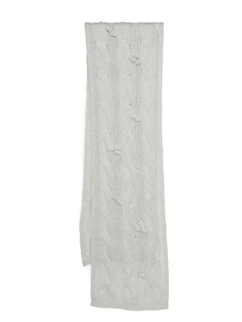 Onefifteen cable-knit scarf Grey OF2462