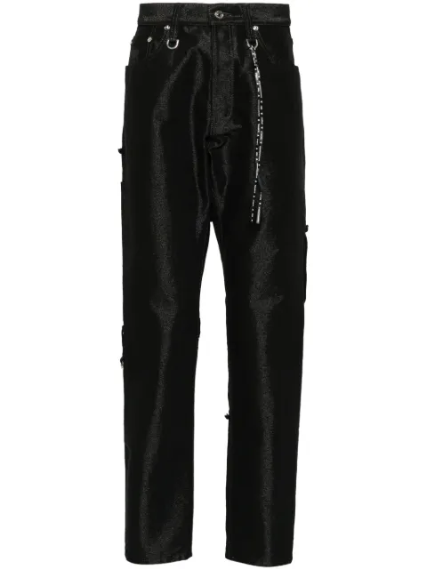 Mastermind Japan Puzzle straight-leg jeans Black MJ24E13PA021016