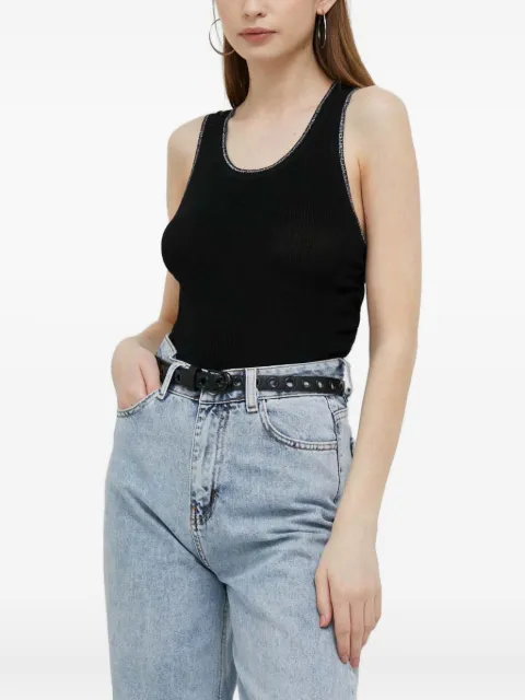 DKNY ruched tank top Black P3DSAJ16