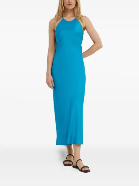SAMSOE SAMSOE halterneck open-back midi dress Blue F24200144