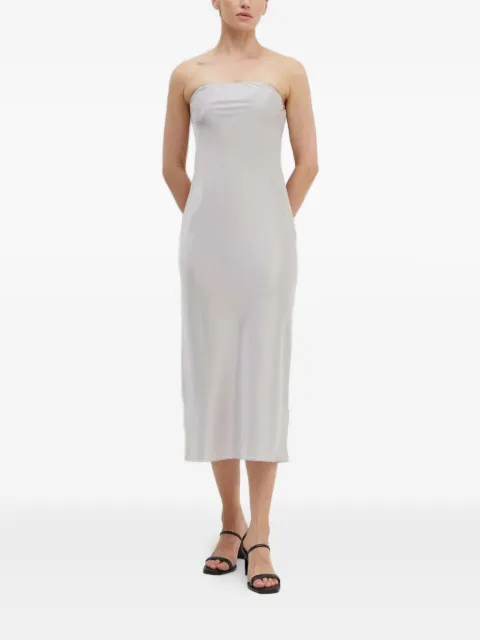 SAMSOE SAMSOE strapless midi dress Silver F24200158