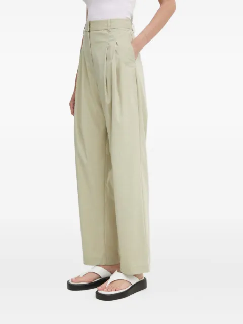 SAMSOE SAMSOE front-pleat straight trousers Green F24200070