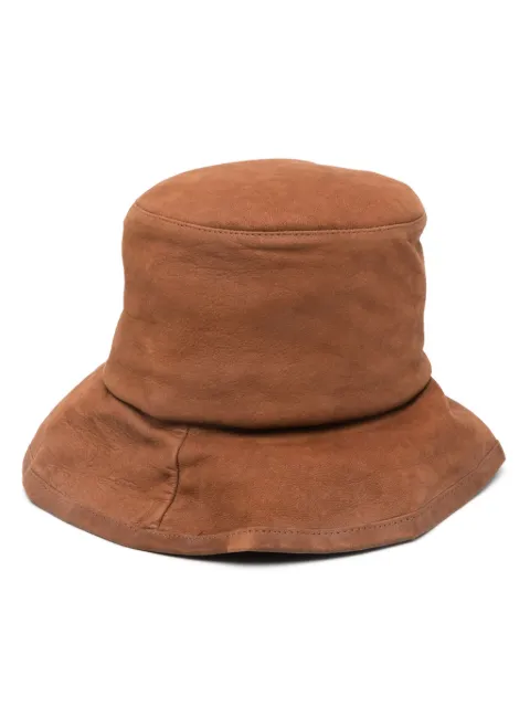 Giorgio Armani Pre-Owned 2010s leather hat Brown GAR250PD