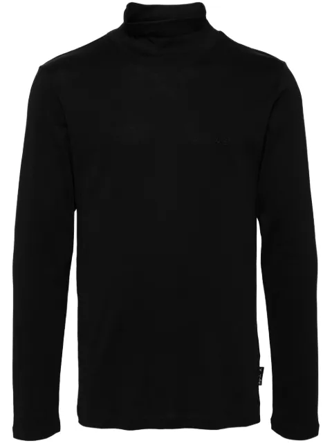 agnès b. High-collar Panama T-shirt Black 3585K385