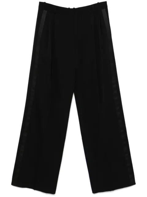 Saint Laurent wide-leg grain de poudre trousers Black 805914Y7E63