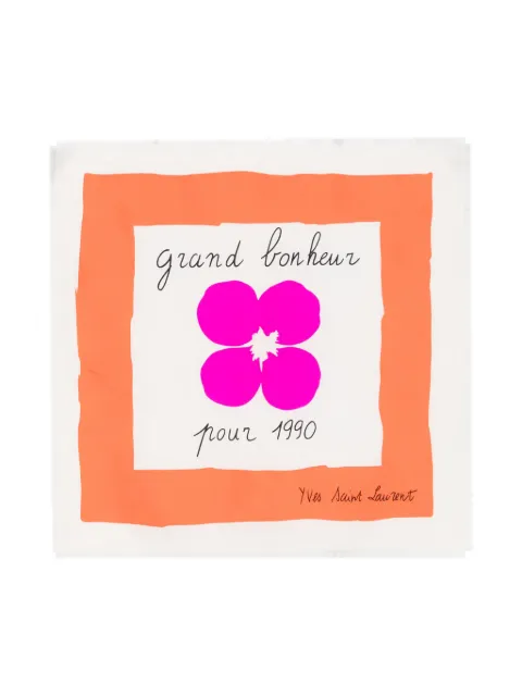 Saint Laurent Pre-Owned 1990s floral-print scarf White SAI150PA