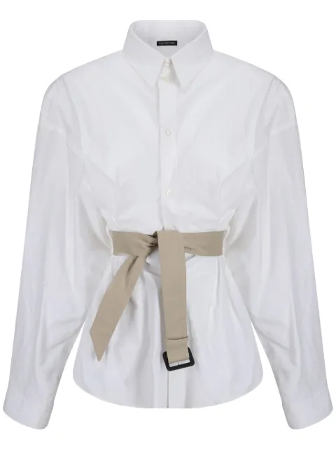 Balenciaga belted cotton shirt White 809066TNM60
