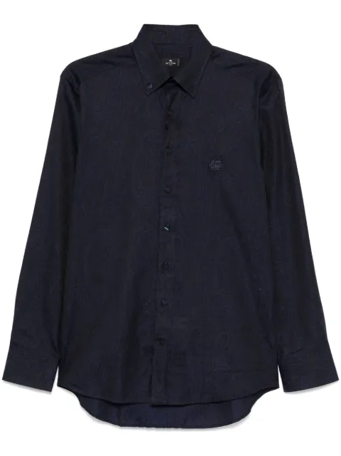 ETRO paisley-jacquard shirt Blue MRIB0004AQ043