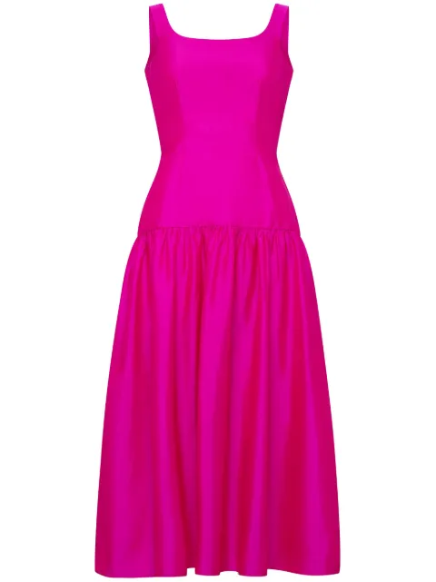AZEEZA Usha midi dress Pink USHAMIDITAFFETAMAGENTA