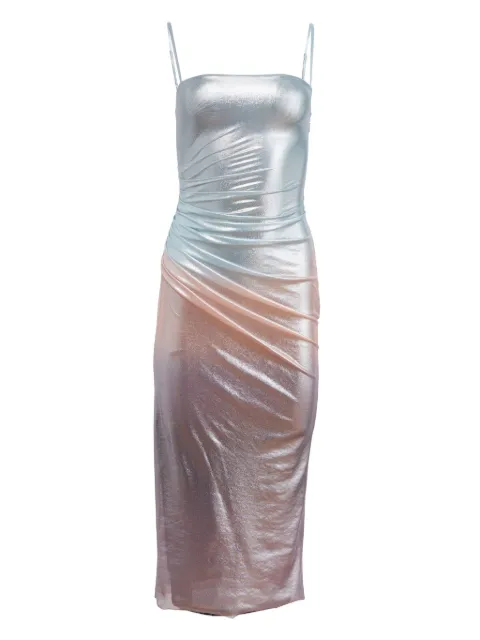 Fleur Du Mal ombré-effect metallic dress Blue DR05970967