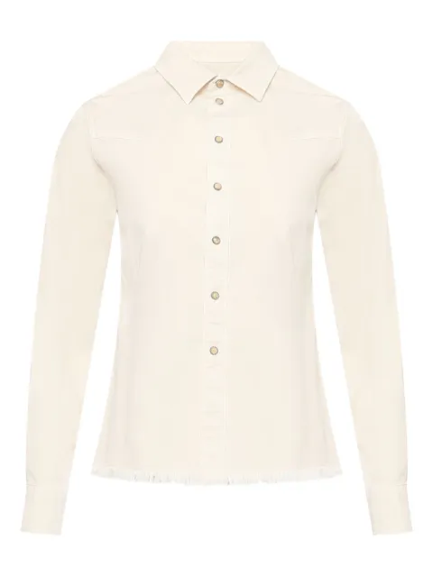 Eleventy fringed shirt Neutrals K80CAMK14