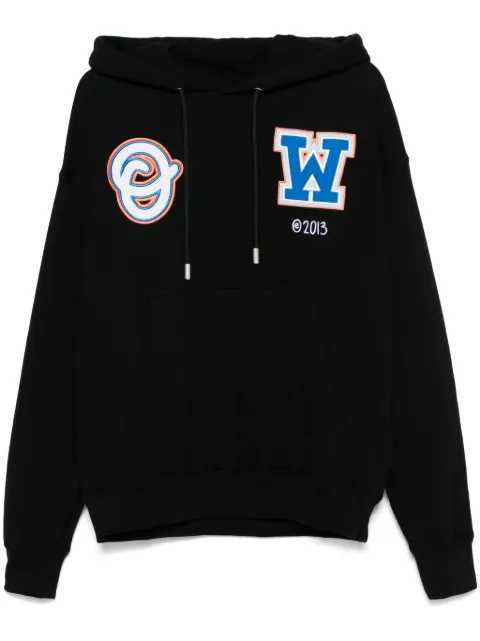 Off-White Wiz patch skate hoodie Black OMBB085F24FLE00V1084
