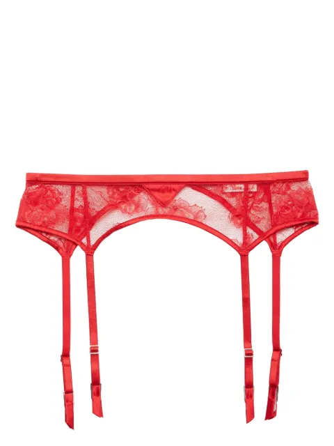 Fleur Du Mal Bouquet lace garter belt Red GR00840323