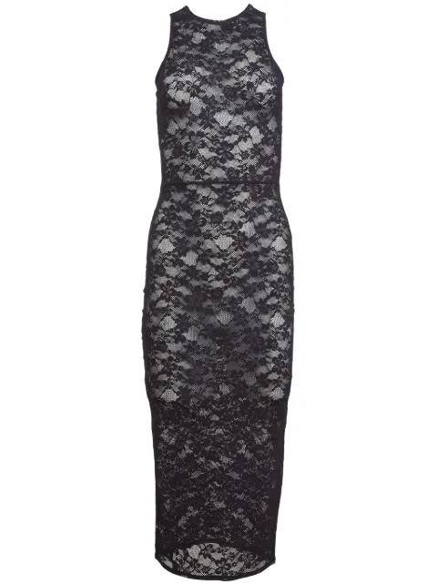 Fleur Du Mal Le Stretch lace racer tank dress Black DR05860100