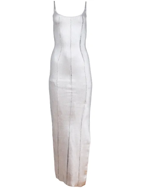 Fleur Du Mal Flash ribbed dress Grey DR05870958