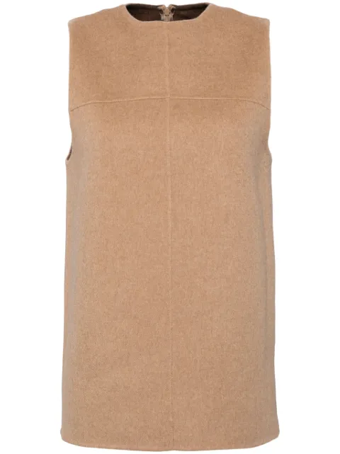 System wool reversible sleeveless top Neutrals SY2E9RTOT03W